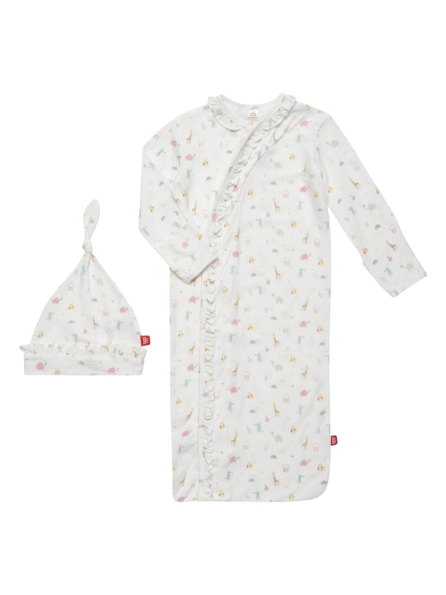 Children - Apparel - Pink Little Bitty Pretty One Gown & Hat Set - NB-3M