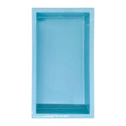 Rectangular blue plastic tray on a white background
