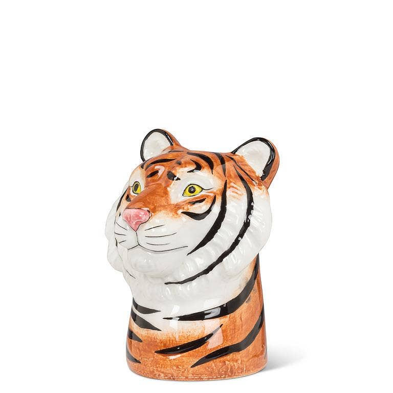 Tiger Bud Vase - Animal-Inspired Shelf & Table Decor