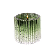 Smell of Tree Candle - 9 oz Green Metallic Ribbed Glass