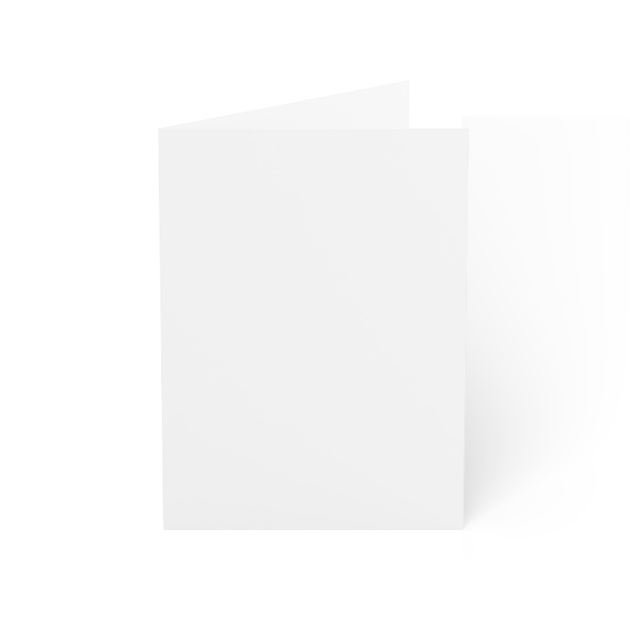Blank Folded Greeting Cards — Blank White Note Cards (Single or Packs of 10/30/50)