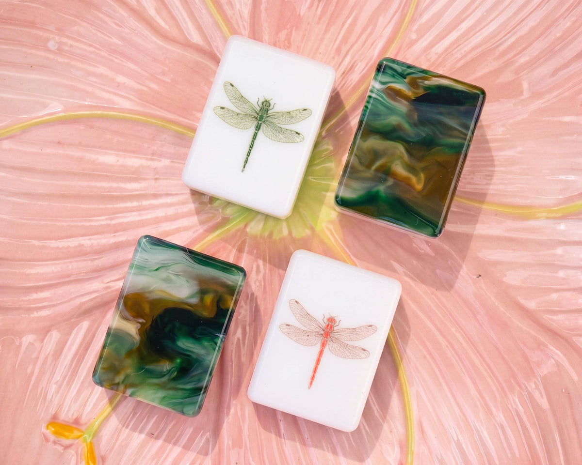 Garden-Inspired Acrylic Mahjong Tile Set - A Morning in Giverny, 160 Tiles