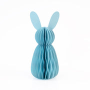 Blue Paper Bunny on a White Background 