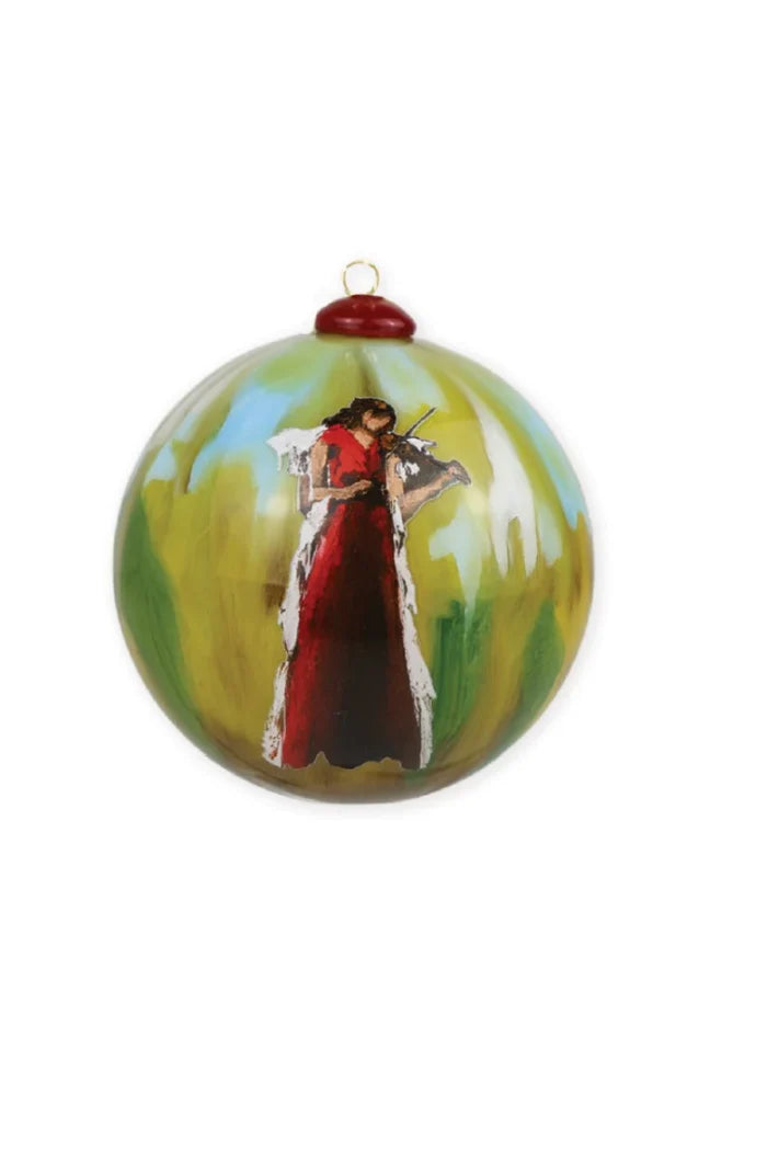 Hand-Painted Glass Christmas Ornament - Hymn of Heaven