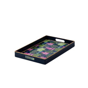 Decorative tray with a colorful pattern on a white background