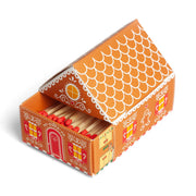 Gingerbread Matchbox Cottage with Matches - Tiny Holiday Decor
