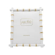 White photo frame with gold accents and 'Jaye's Studio' branding on a white background