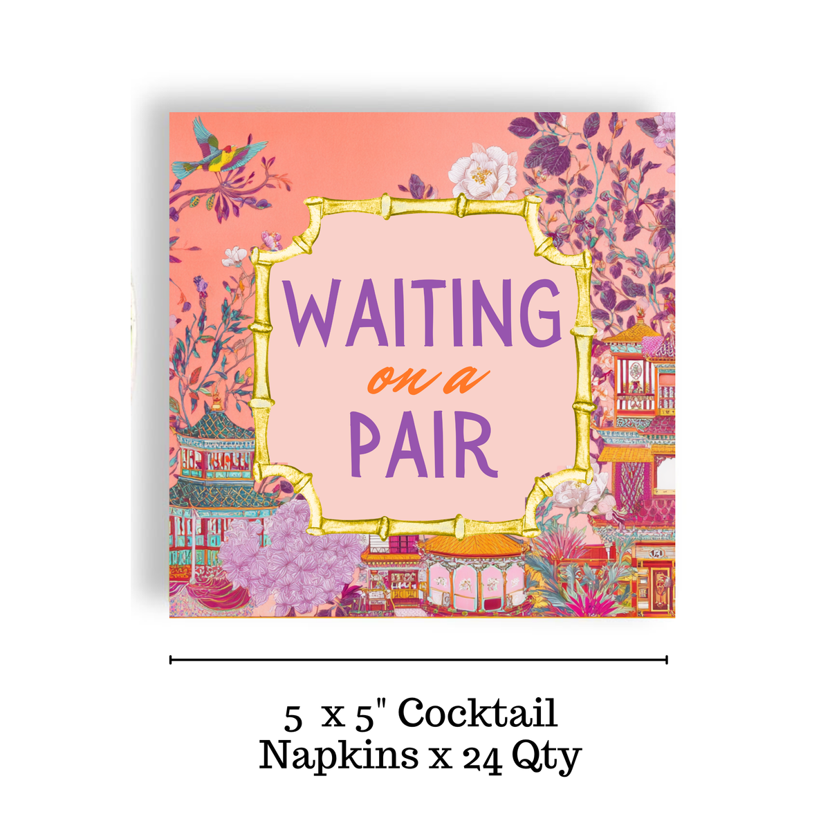 Mahjong "Waiting on a Pair" 24ct Cocktail Napkins (3 ply)