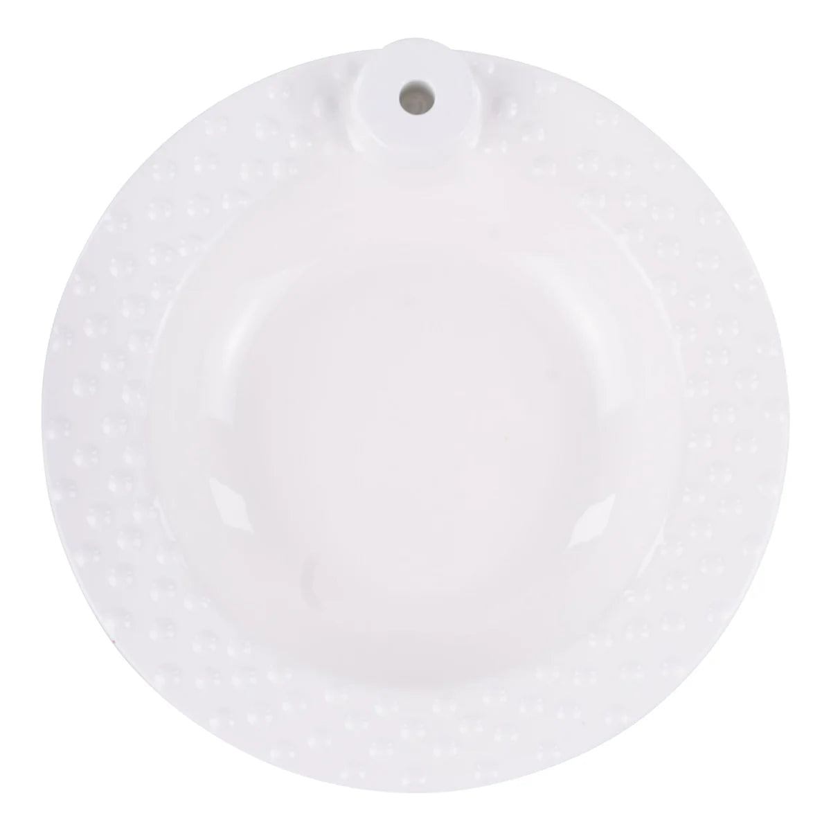 Bowl - White Raised Dots - For Topper
