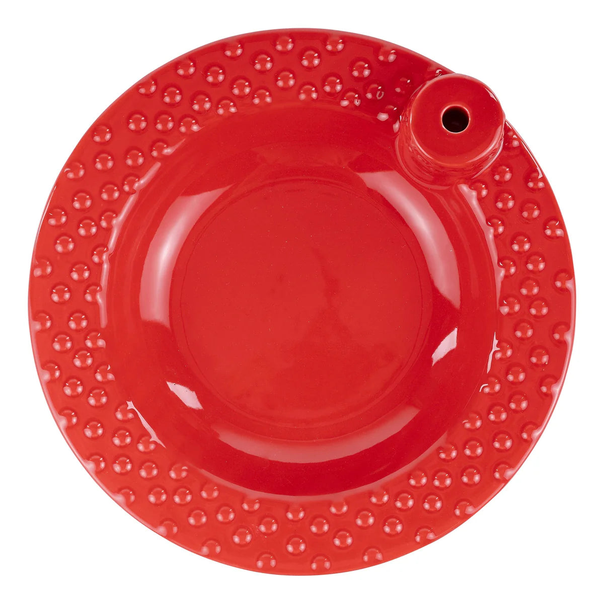 Home Decor - Bowl - Red - Raised Dot Rim - For Topper