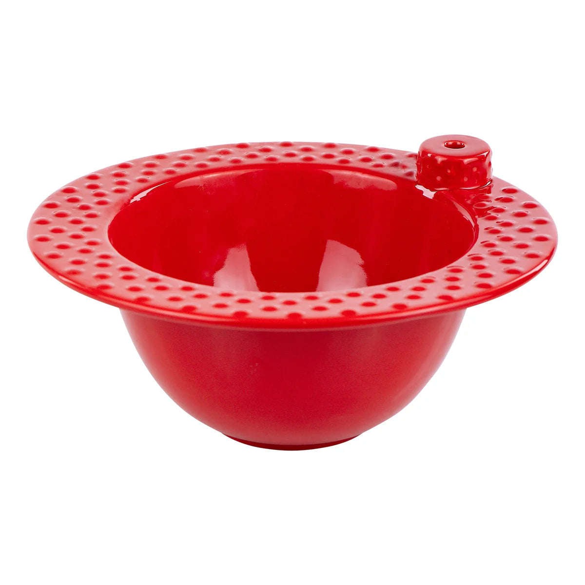 Home Decor - Bowl - Large Red Dotted for Topper