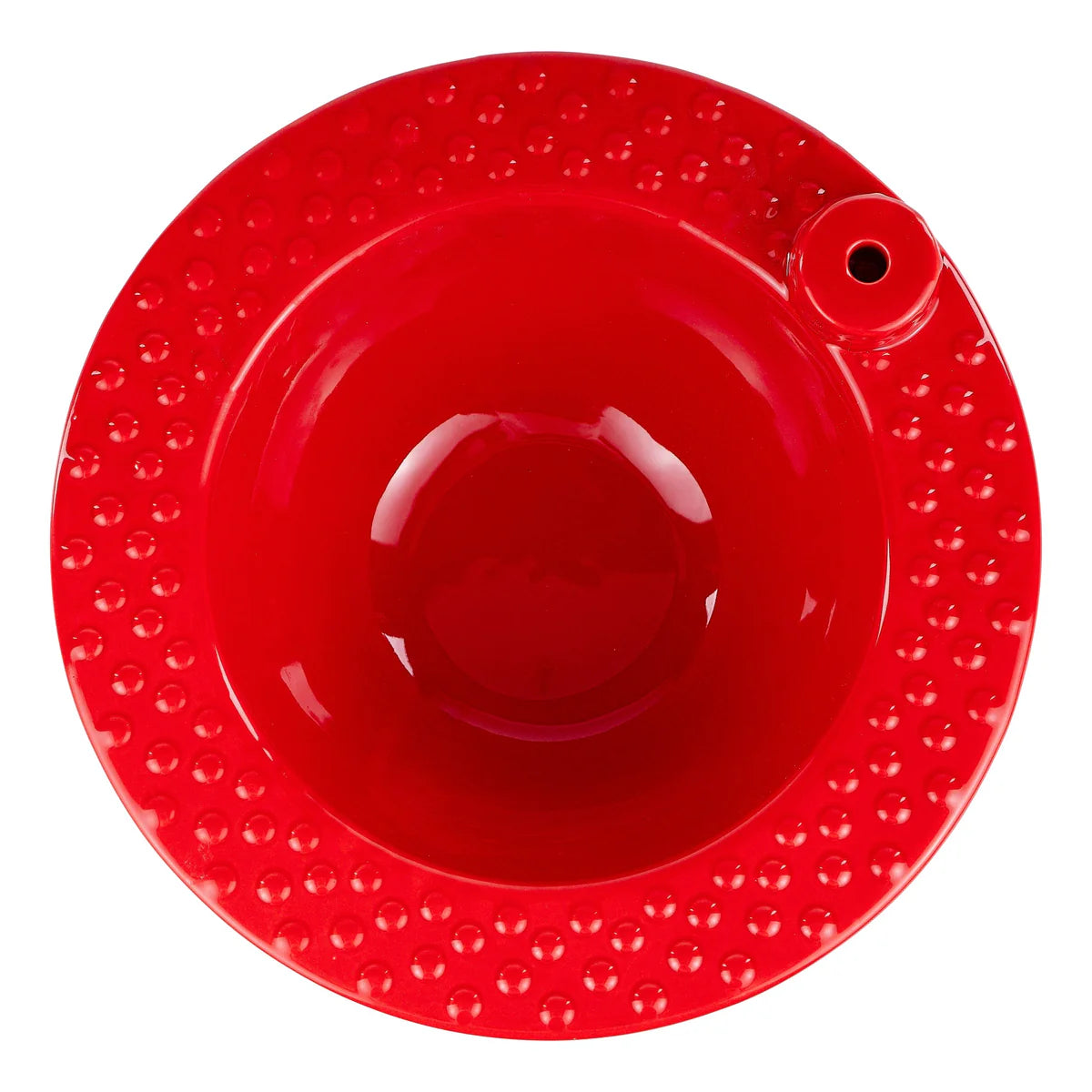 Home Decor - Bowl - Large Red Dotted for Topper