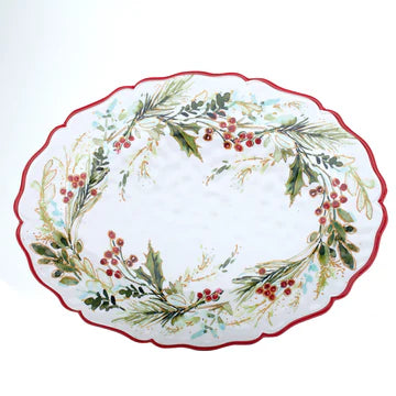 Seasonal - Platter - Christmas Gatherings - Melamine - 18”x13.5”