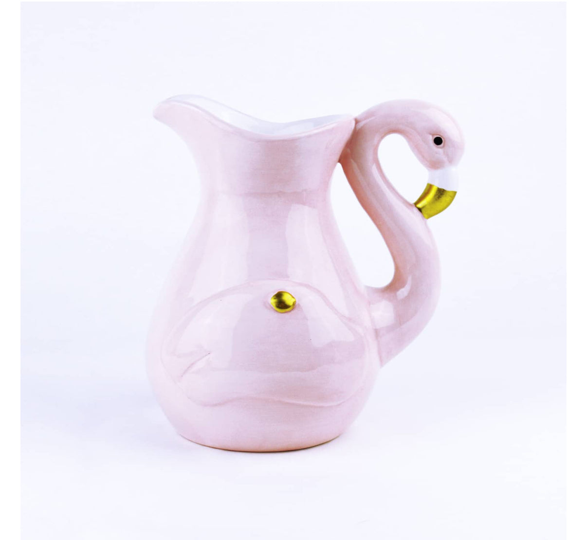 Pitcher - Pink Flamingo - Ceramic