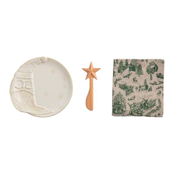 Seasonal - Plate Set - Appetizer -Santa