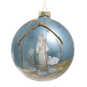 5-Inch Multicolor Glass Nativity Ornament - Holy Night Christmas Decor