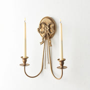 Gold Bow Wall Sconce - 16.5-Inch Candle Decor