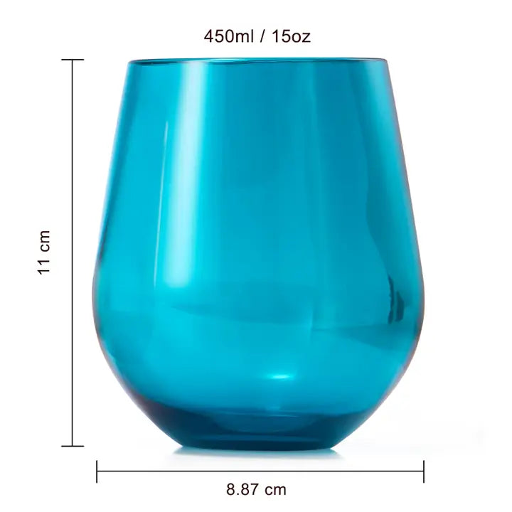 Glasses - Wine - Acrylic Stemless - Set of 6