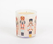 Seasonal - Candle - Sweet Grace - Nutcracker - 9.5 oz. Glass jar with nutcracker design around perimeter 