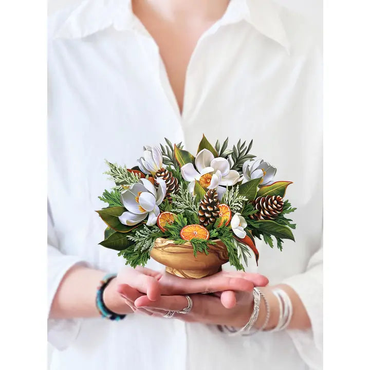 Seasonal - Mini Pop Up Card - Winter Magnolia