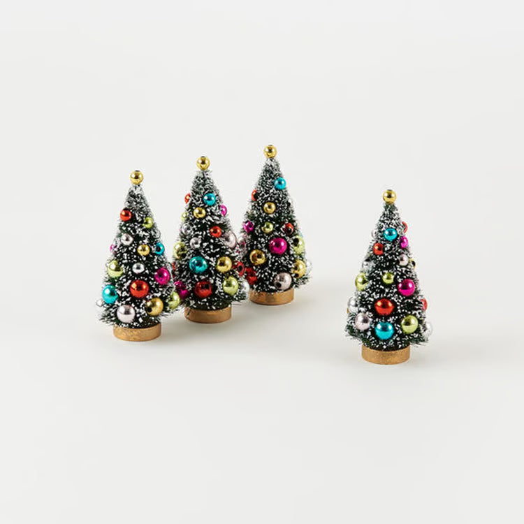 Sisal Tree Decor, Boxed Set of 4 - Textured Holiday Decor