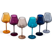 Glasses - Wine - Jewel Colored Crystal - Set of 6