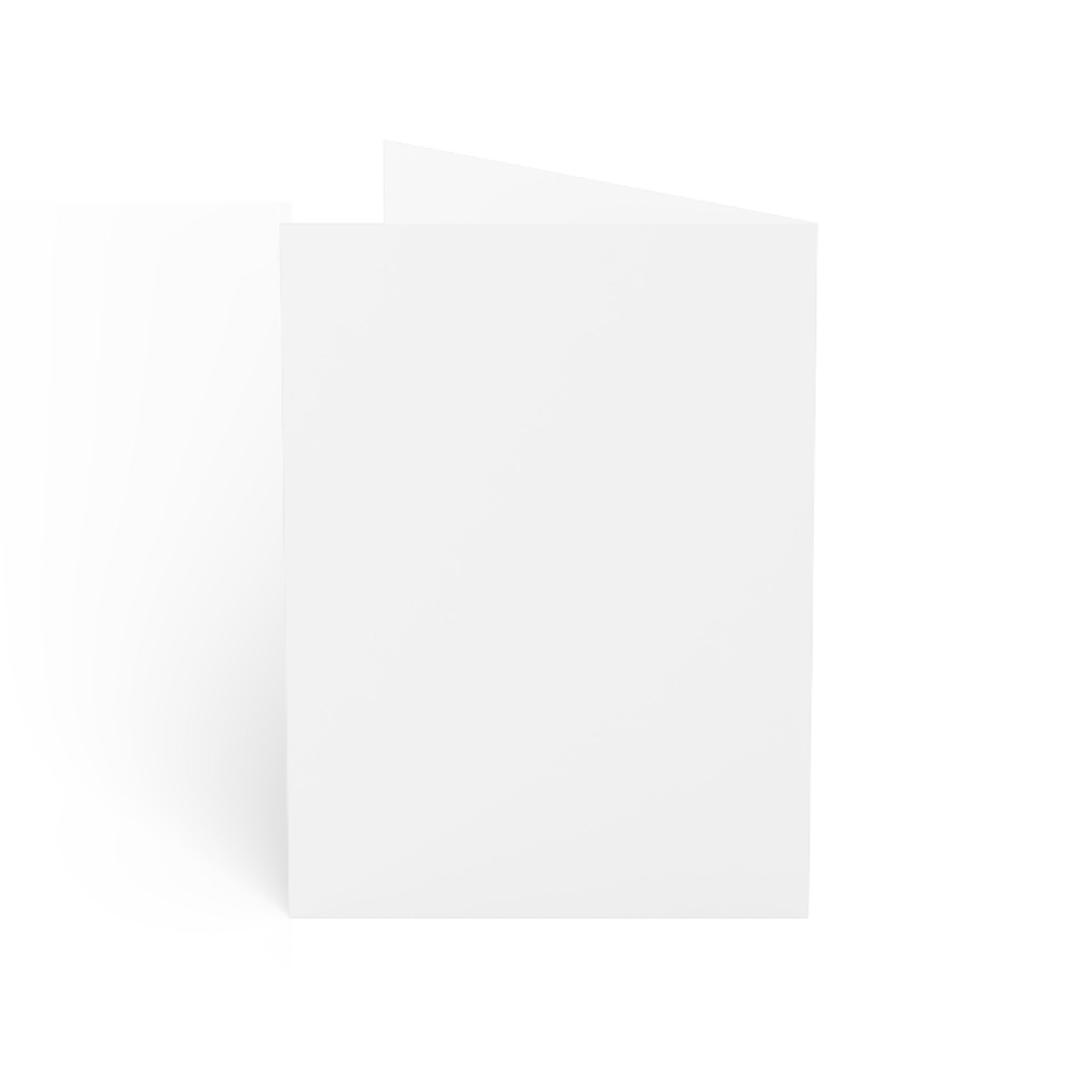 Blank Folded Greeting Cards — Blank White Note Cards (Single or Packs of 10/30/50)