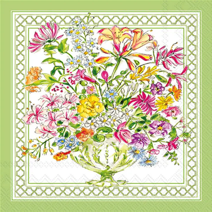 Seasonal - Napkin - Cocktail - Green Botanical