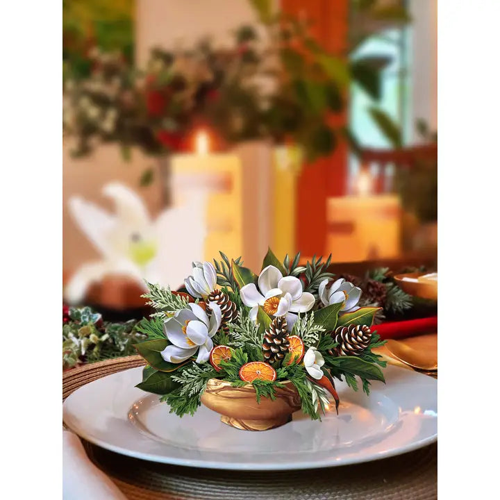 Seasonal - Mini Pop Up Card - Winter Magnolia