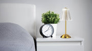 Brushed Gold Faux Crystal Cordless Table Lamp - Small Rechargeable Touch LED Accent Light for Bedroom, Desk & Nightstand