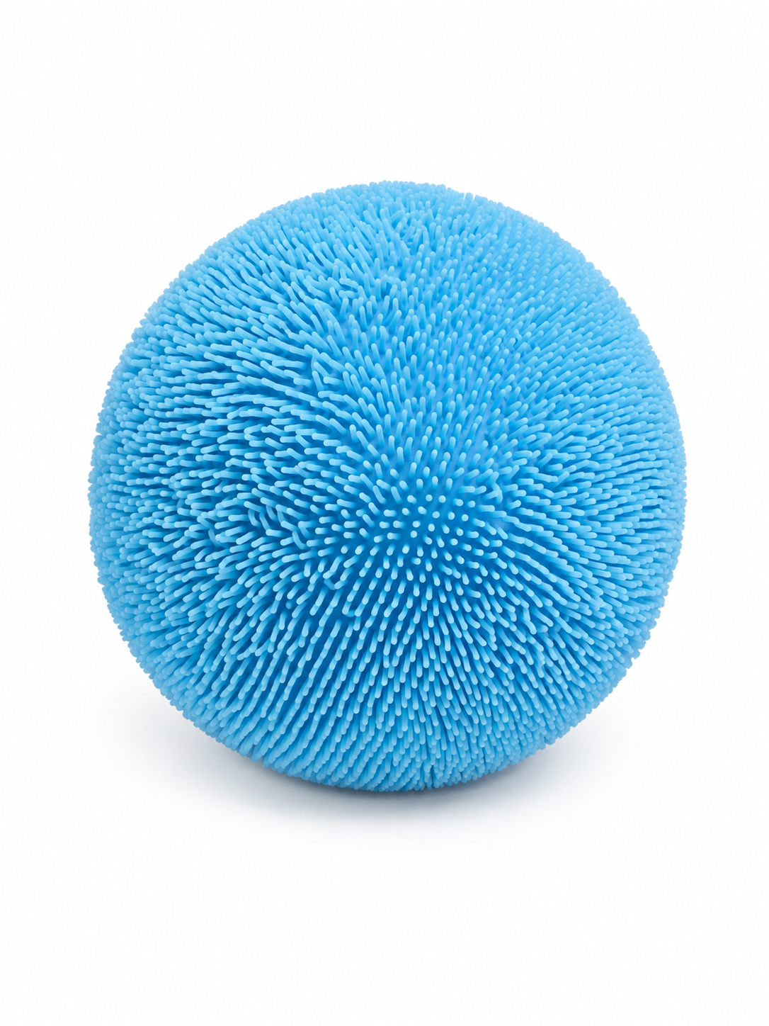 blue textured ball on white background