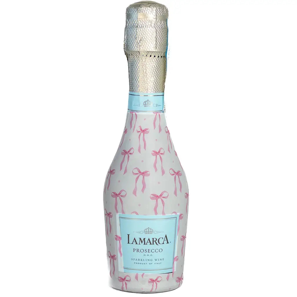 Barware - Mini Prosecco Collection Pink Bows Bottle Wrap - Six Pack