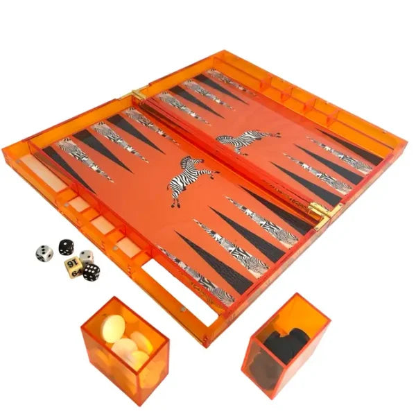Game - Backgammon Tray - Zebra