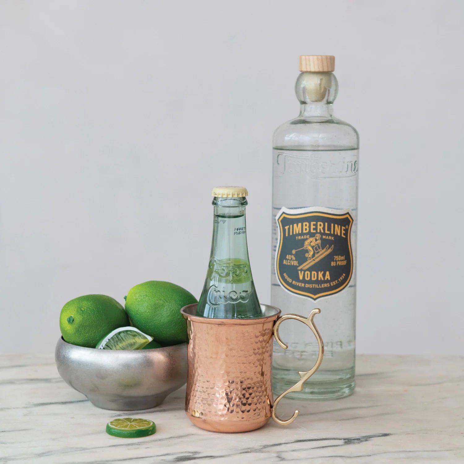 Barware - Mug - Hammered Stainless Steel