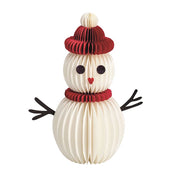 Seasonal - Snowman Sitter - Small size paper snowman with white background 