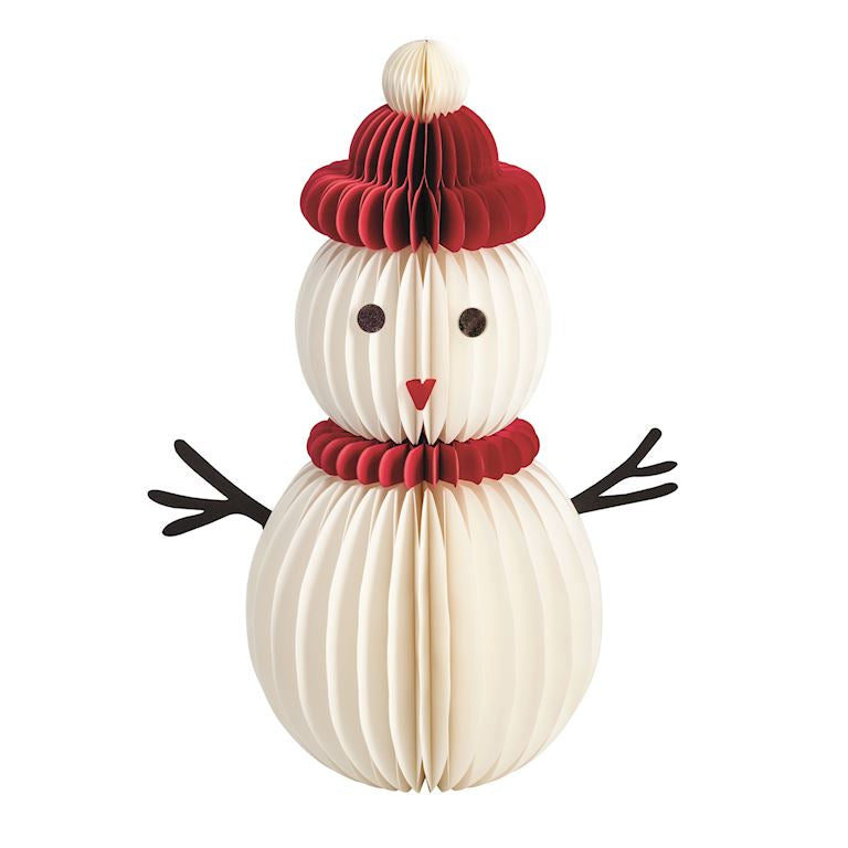 Seasonal - Snowman Sitter - Large paper snowman with a white background 