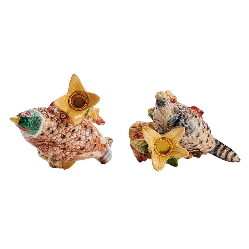 Seasonal - Fall - Candleholder - Pheasant Pair