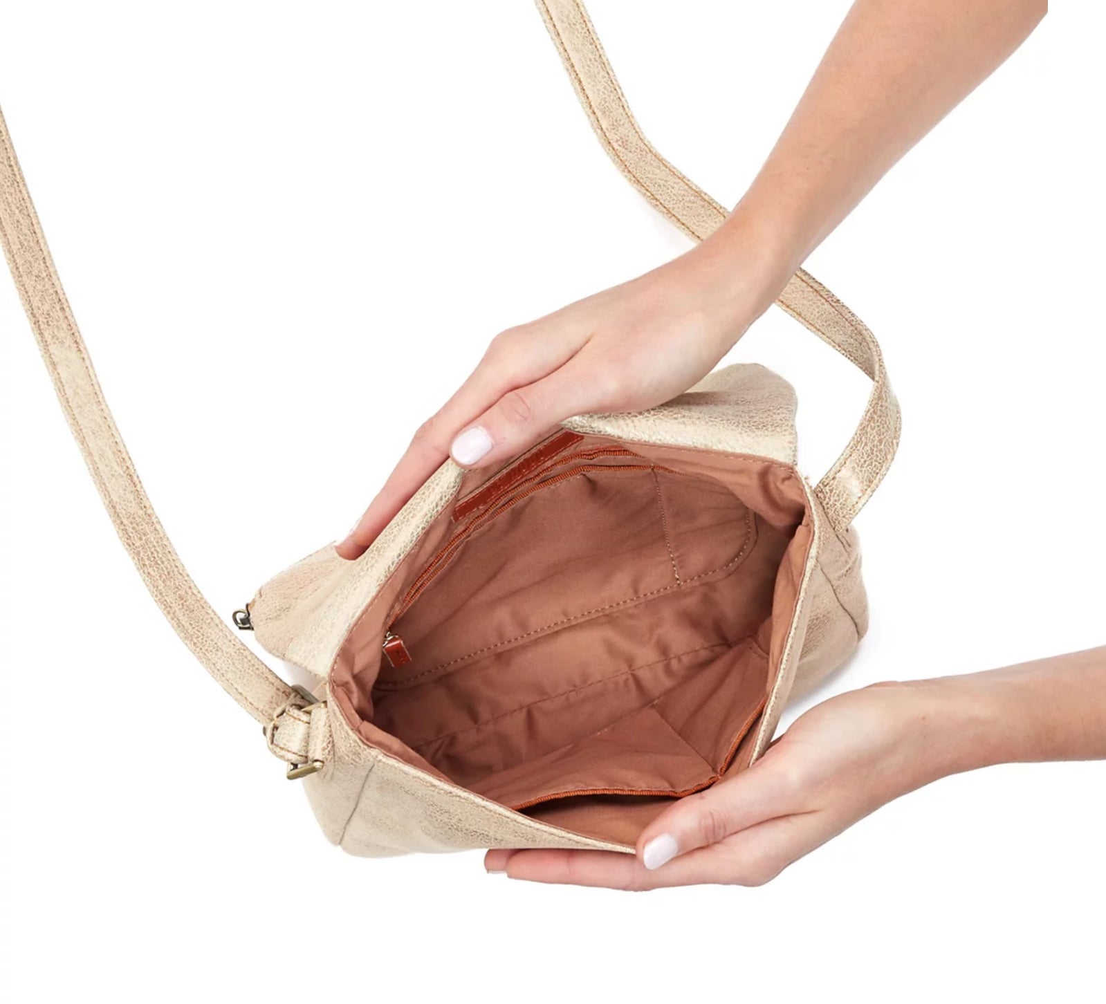 Accessories - Purse - Fern Messenger - Gold Leaf