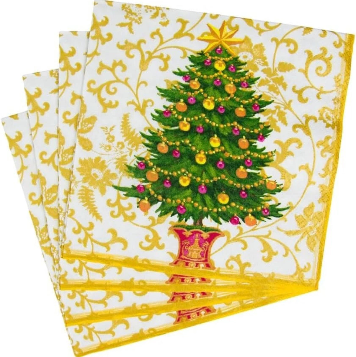 Seasonal - Napkins - Luncheon - Gilded Tree