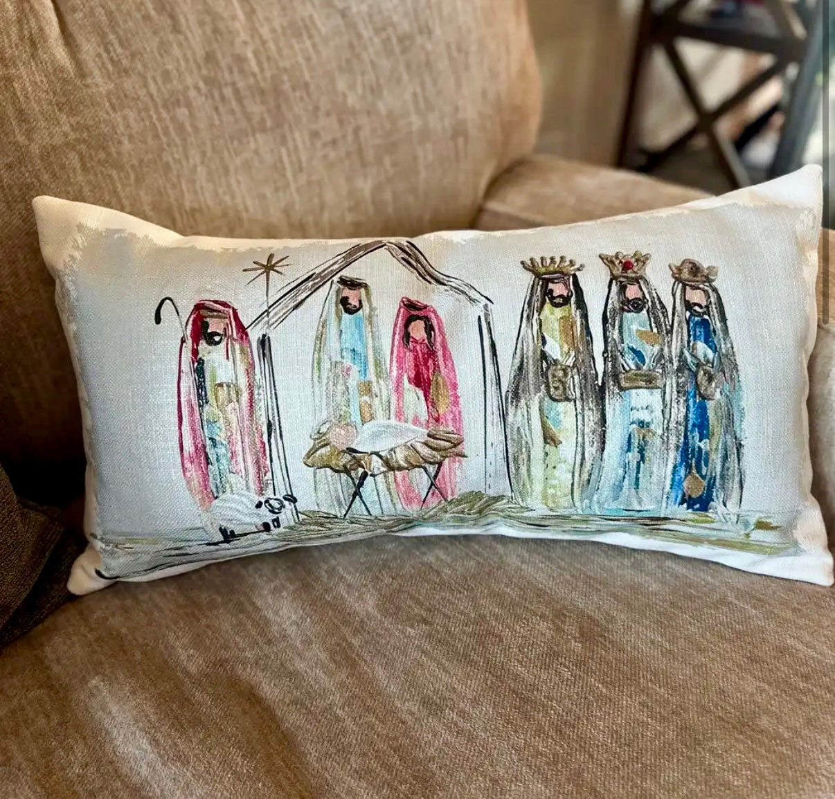 Seasonal - Colorful Nativity Lumbar