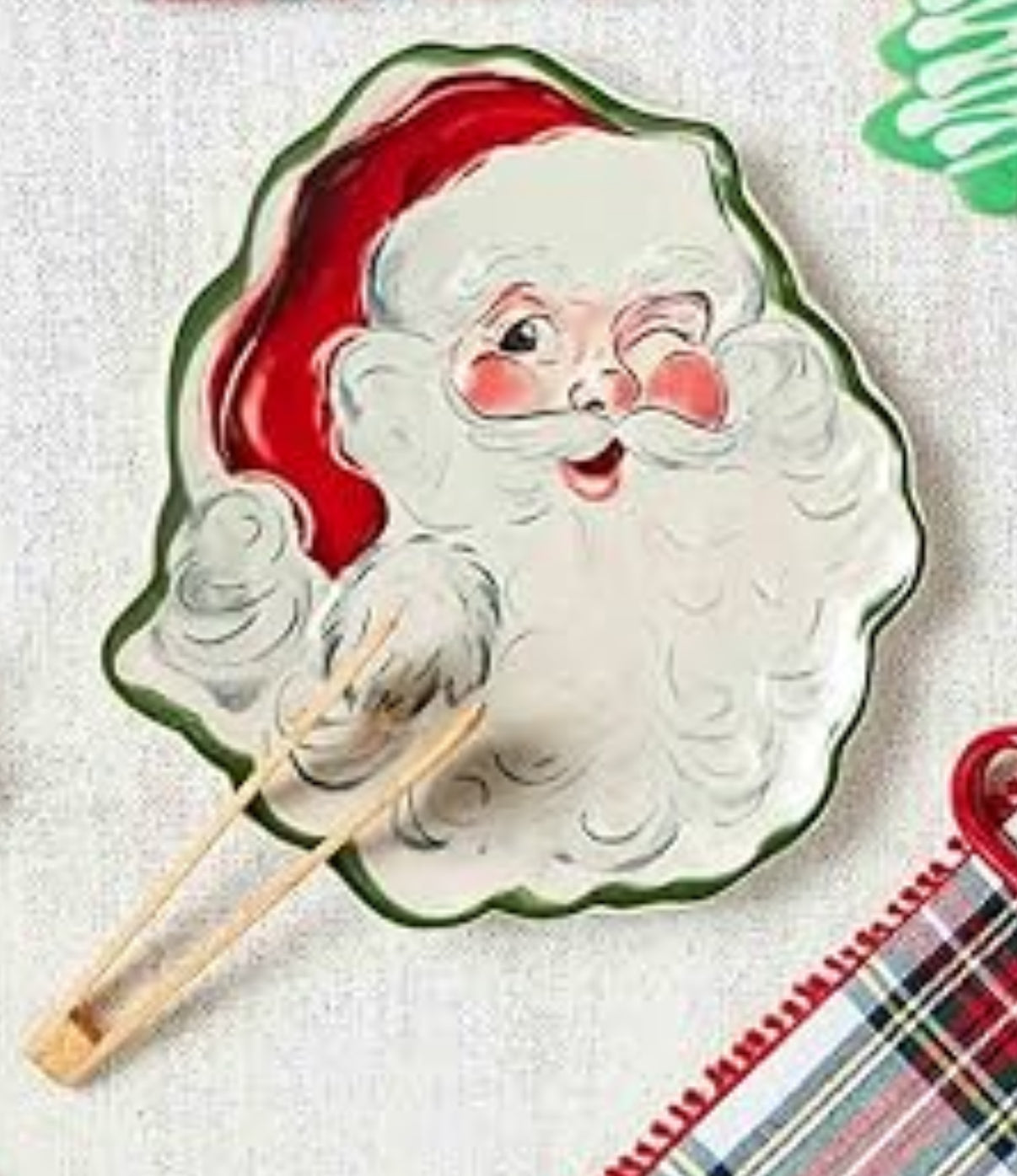 Seasonal - Plate Set - Santa Shaped