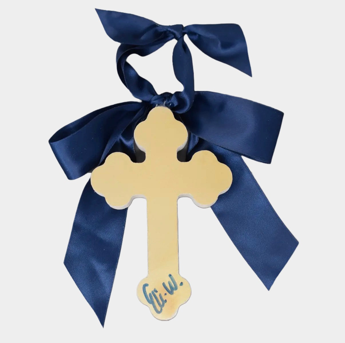 Inspirational - Cross - Blue Hallelujah- Handpainted - 6"