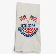 Home - Tea Towel - 1776 American Banner on White