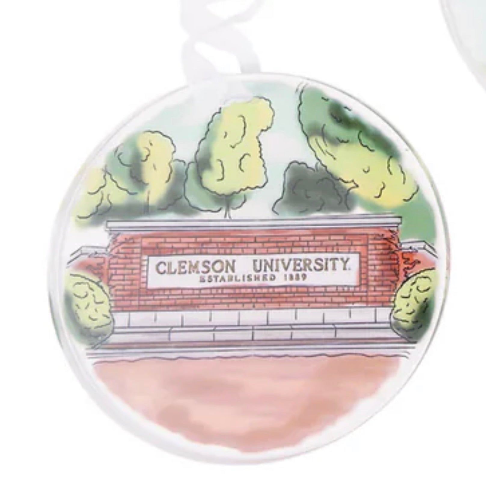 Clemson Tigers Acrylic Disc Ornament – Christmas Tree Ornament