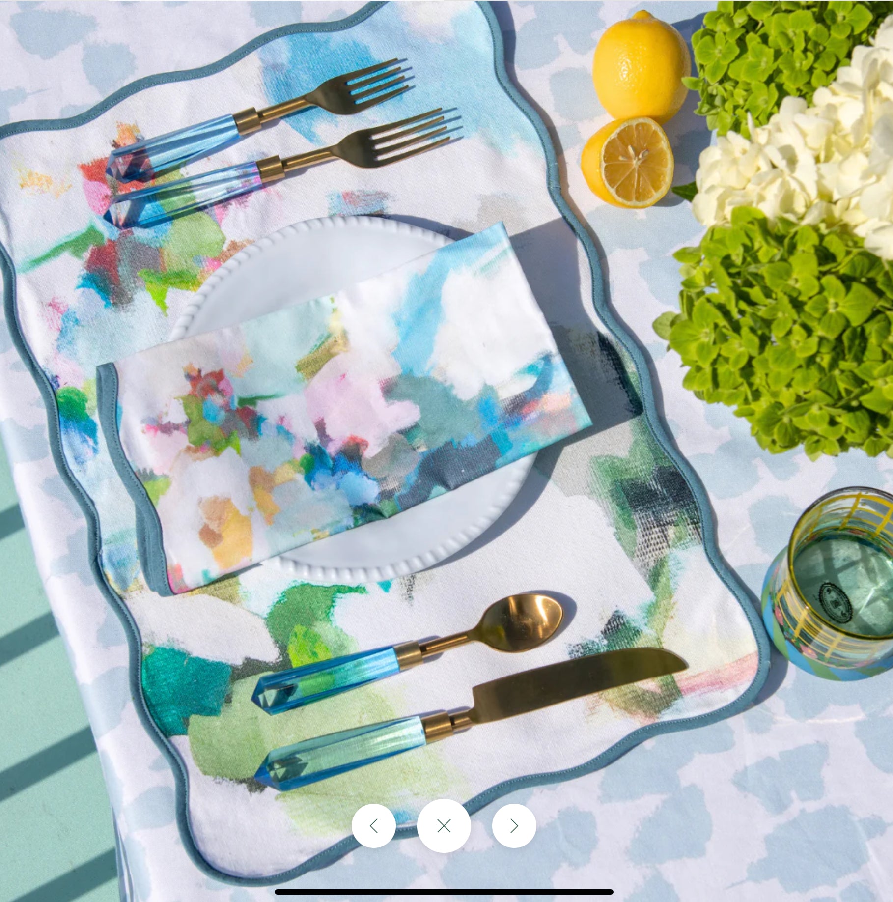 Tablecloth - Sky Blue - 60x90