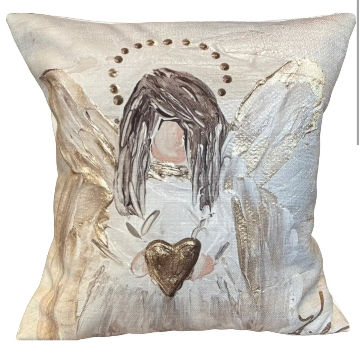 Seasonal - Pillow - Gold and White Angel