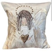 Seasonal - Pillow - Gold and White Angel