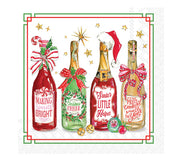 Seasonal - Napkins - Cocktail - Christmas Bottles