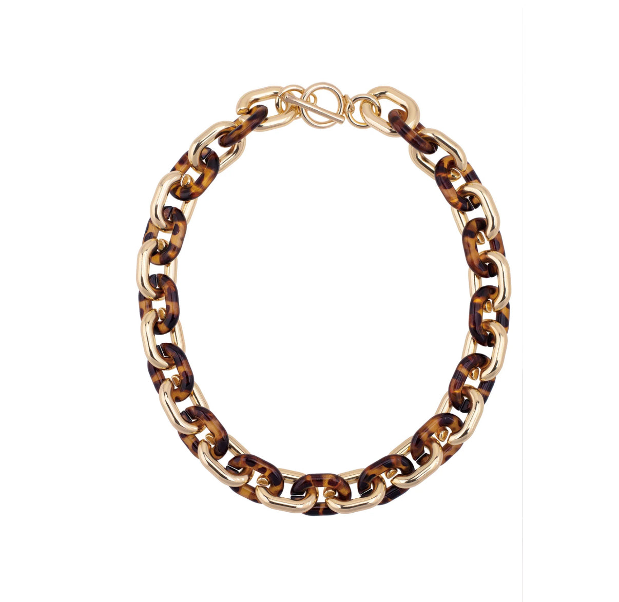 Jewelry - Necklace -  Linked Toggle - Tortoise