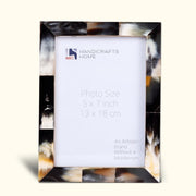 Photo frame with tortoiseshell design on a white background